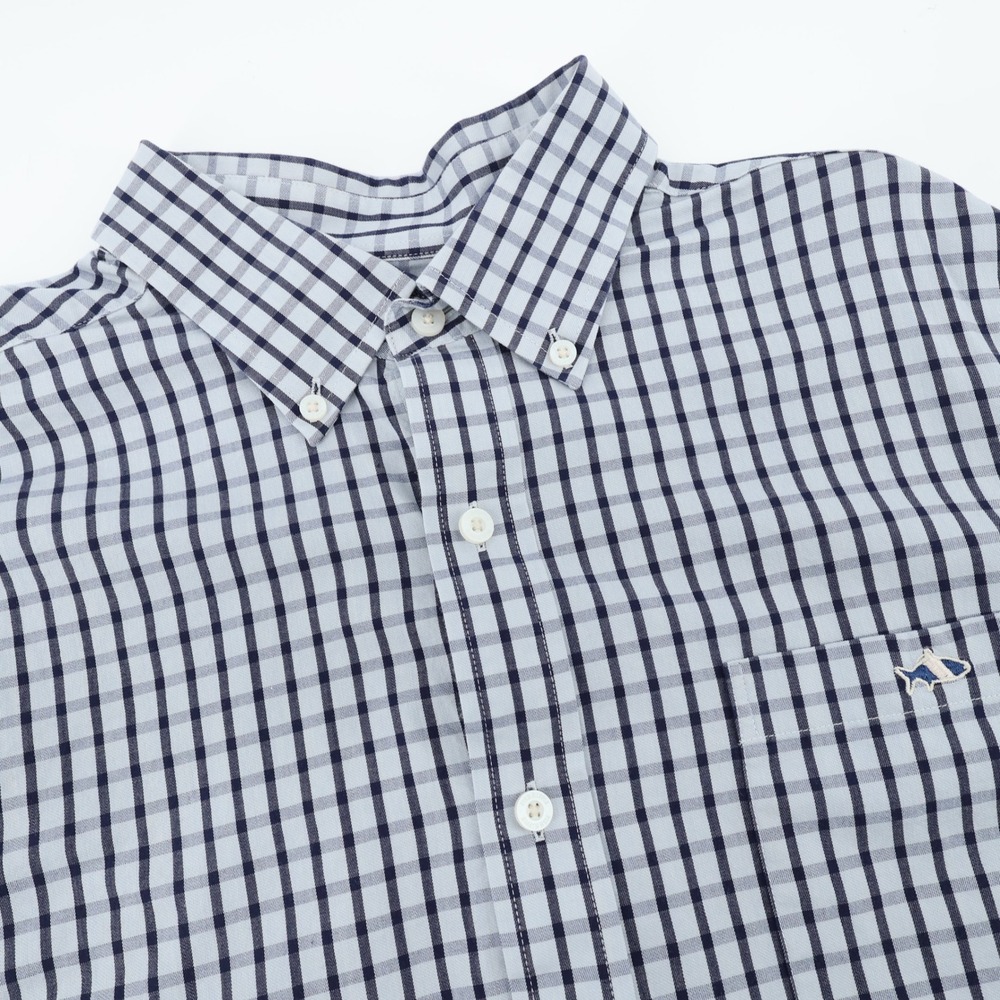 FISH HIPPIE Solace Collection Button Down‎ Shirt Plaid Long Sleeve Mens L Flaws